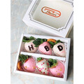 6pcs LOVE "HBD" with Pretzels Chocolate Strawberries Gift Box